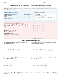 Section 3.7: Compound Inequalities Word Problems