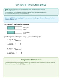 3rd Grade Mid-Year Math Review Centers