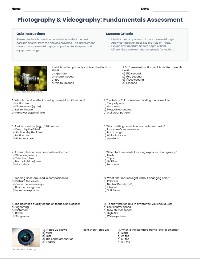 Photography and Videography MCQ Quiz