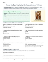 Sociology and You: Understanding Culture Worksheet