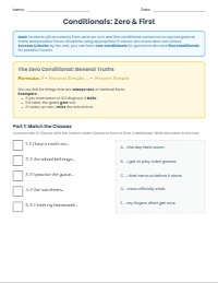 Zero and First Conditionals