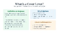 Effective Cover Letter Creation Guide