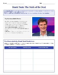 Shark Tank Investment Challenge