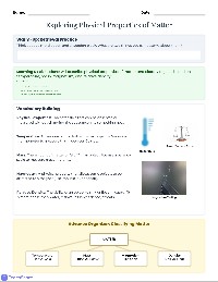 Physical Properties of Matter