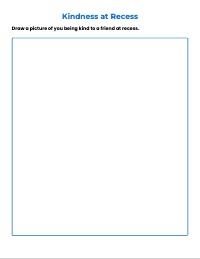 Showing Kindness at School Worksheet