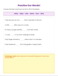 Fun With New Words Practice