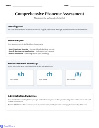 Phoneme Mastery Assessment