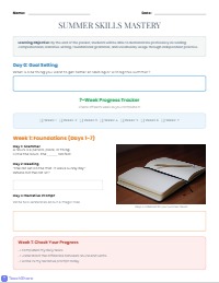4th Grade ELA Summer Mastery Packet