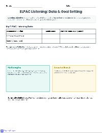 Listening Assessment Reflection Sheet