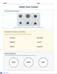 Learning About Pennies, Nickels, and Dimes