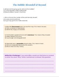 The Hobbit Reading Comprehension Quiz