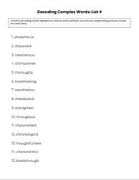 Advanced Consonant Blends and Digraphs Decoding