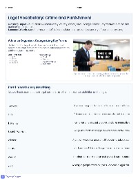 Legal Vocabulary Practice