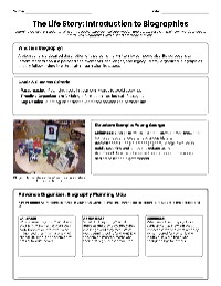 Biography Writing Journey