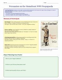 Designing Persuasive World War I Propaganda Posters
