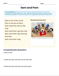 Sam and Pam Phonics Practice