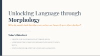 Mastering Academic Vocabulary Through Mentorship and Morphology