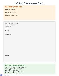 Informal Email Writing Guide
