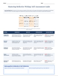 Reflective Essay Assessment Rubric