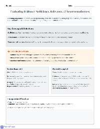 Evaluating Evidence Strength
