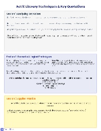Act 3 Drama Review Guide
