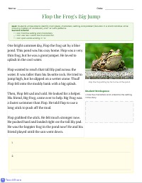 Flop the Frog's Big Adventure