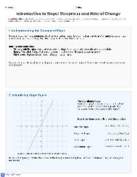 Understanding Slope