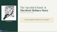 Introduction to The Speckled Band
