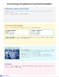 Kinetic Theory of Matter
