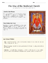 The Rise of the Medieval Church