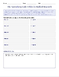 Nuremberg Code Principles Worksheet