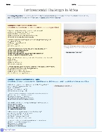 Environmental Issues in Africa Assessment