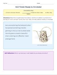 Annotation Exit Ticket
