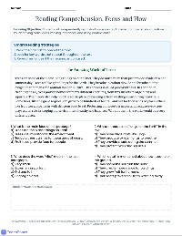 Cold Reading Practice Packet