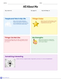 All About Me: Personal Profile Activity