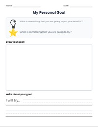 My Goal Setting Graphic Organizer