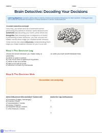 My Decision Map: Understanding Brain Choices