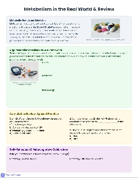 Metabolism Workbook - IB MYP5