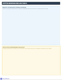 Cryptozoology Field Research Journal Template