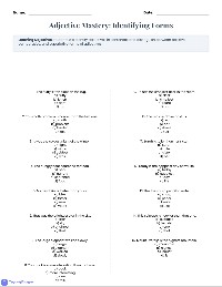 Adjective Assessment