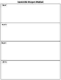 Multiview Drawing Recording Sheet