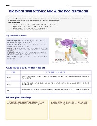 Classical Civilizations Study Guide
