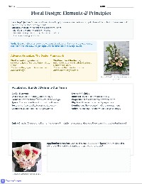 Elements and Principles of Floral Design