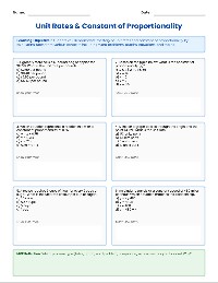 Unit Rates Assessment