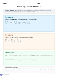 Mastering Letter Sounds M and S