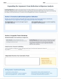 From Reflection to Analysis: The Summative Expansion