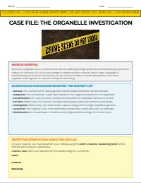 CSI Cellular Crisis: Investigating Organelle Failure