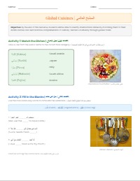 Global Cuisines Assessment Worksheet