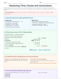 Mastering Time: Clocks, Calculations, and Sequences