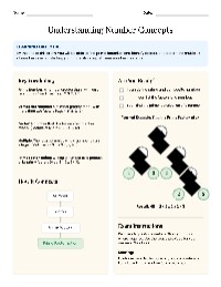 Understanding Number Concepts